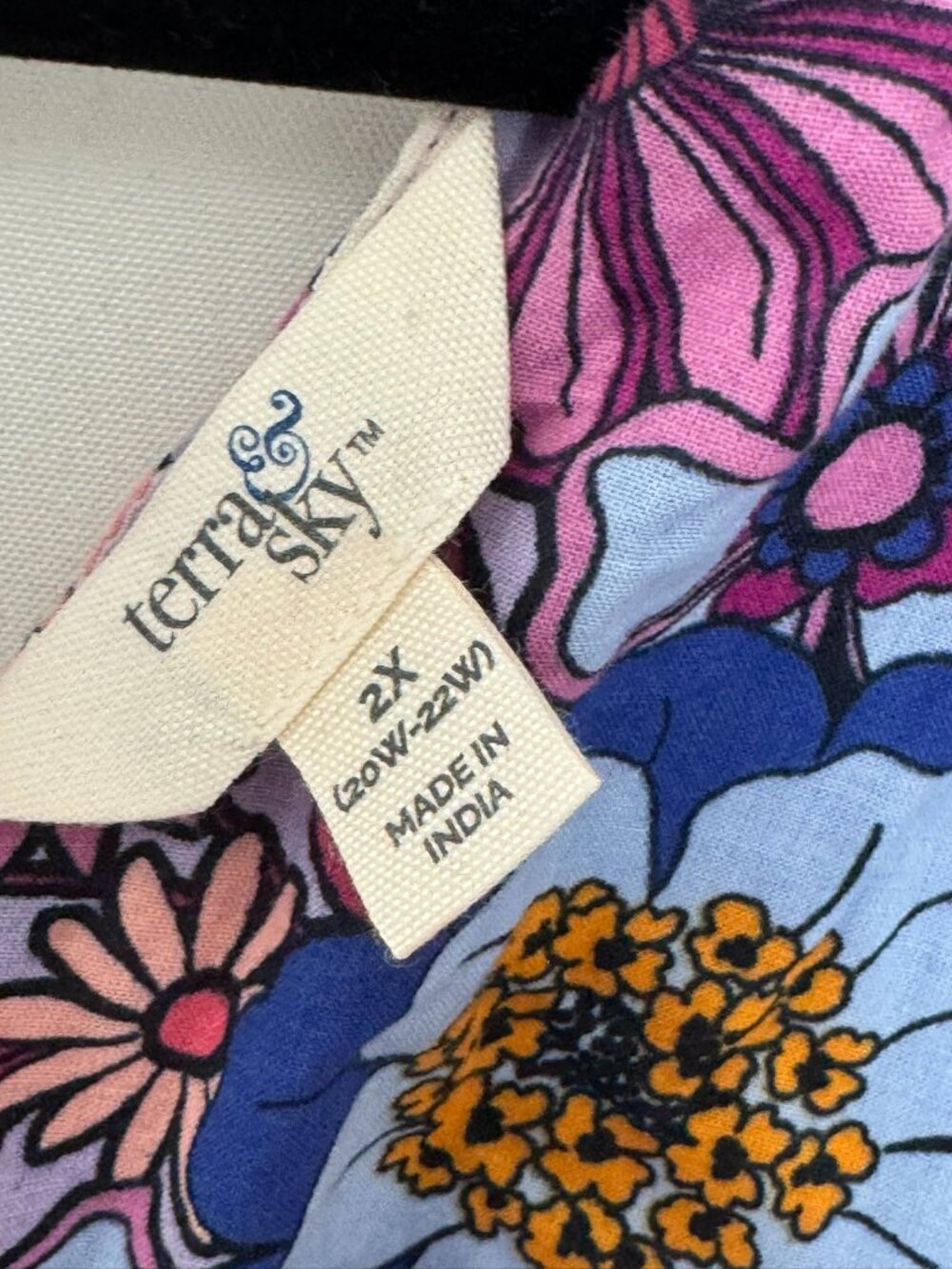 Terra & Sky Pink/Blue Floral Summer Dress - Picture 4 of 4